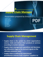 Supply Chain Manager Skill & Qualification