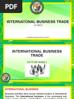 Lecture 3 - Introduction To International Business Trade