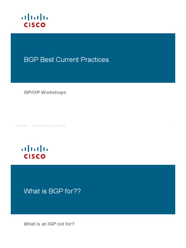 3 - BGP BCP | PDF | Ip Address | Router (Computing)
