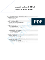 How To Enable and Verify TDLS Function in Wi-Fi Driver