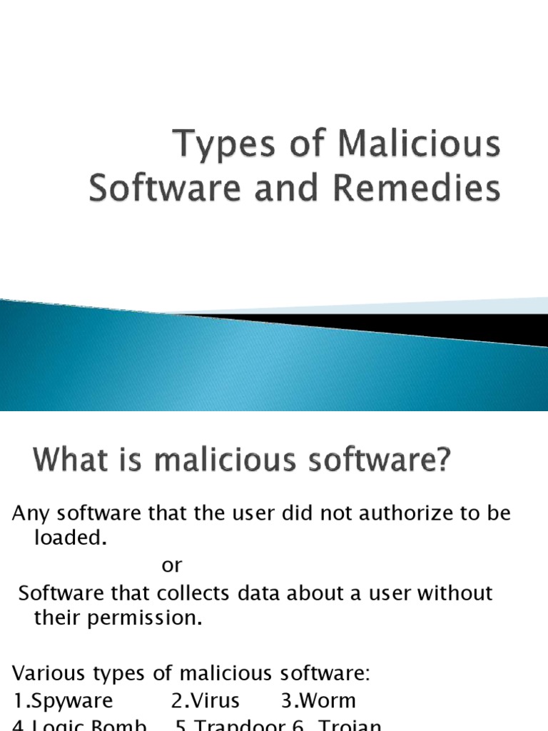 Understanding Malicious Software Types | PDF | Malware | Computer Virus