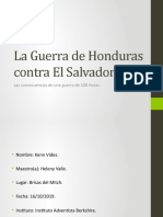 La Guerra de Honduras Contra El Salvador