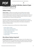 1what Is Software Testing - Definition, Basics & Types in Software Engineering