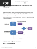 Sanity Testing Vs Smoke Testing - Introduction and Differences