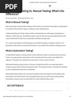 Automation Testing vs. Manual Testing - What's The Difference