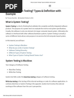 103what Is System Testing - Types & Definition With Example