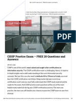 2021 CISSP Practice Exam - FREE 20 Questions and Answers