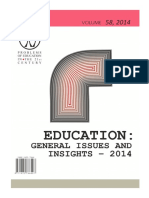 Problems of Education in The 21st Century, Vol. 58, 2014
