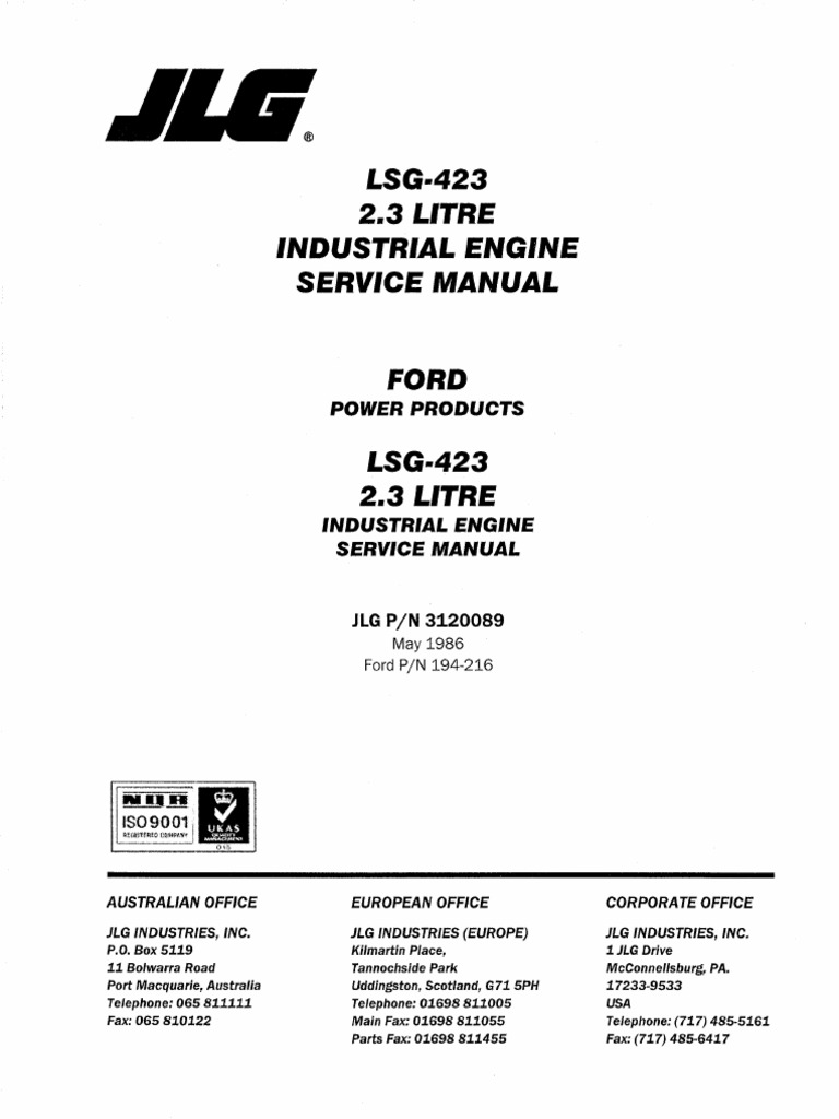 Manual Manutencao Motor Ford LSG 423 PDF Internal Combustion Engine