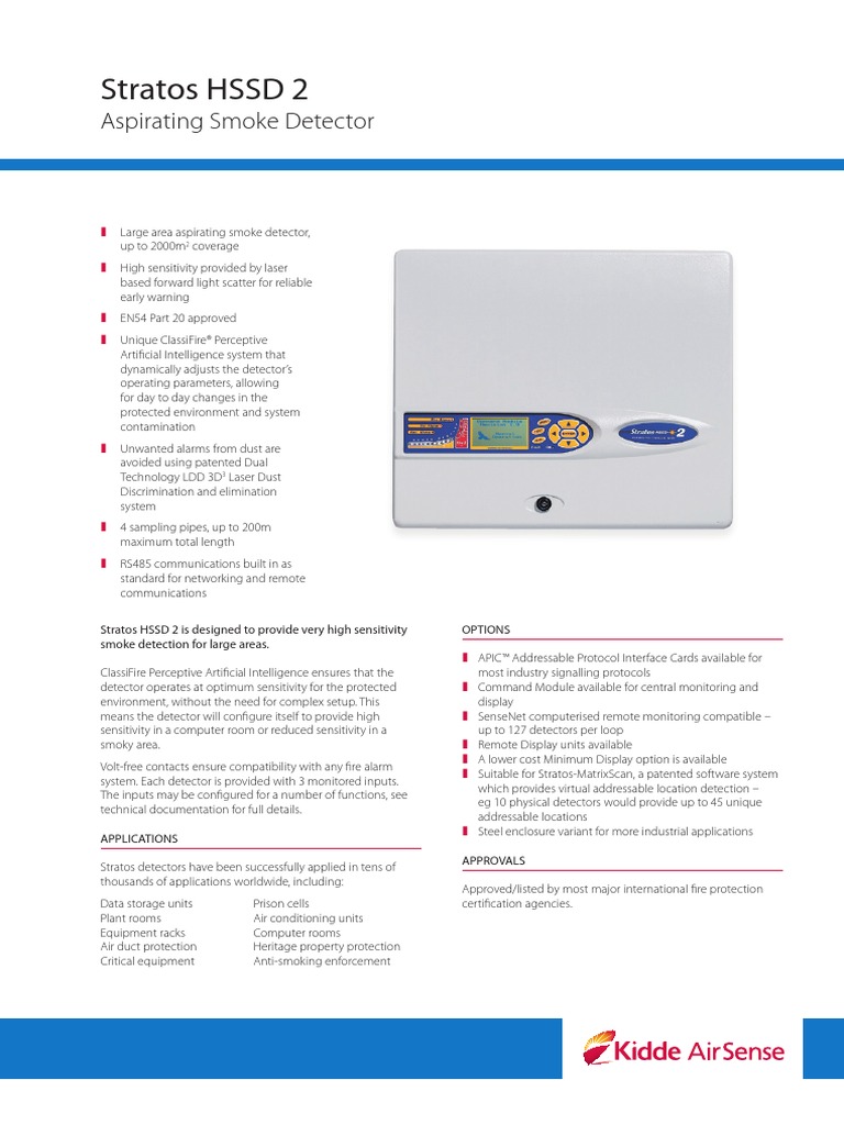 Stratos HSSD 2: Aspirating Smoke Detector | PDF | Computer Science ...