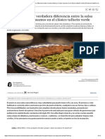 ¿Pesto Criollo - La Verdadera Diferencia Entre La Salsa Italiana y La Que Usamos en El Clásico Tallarín Verde - ElComercio