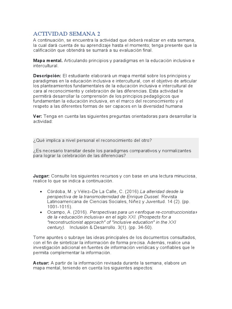 Actividad Semana 2 | PDF | Crecimiento personal y profesional ...