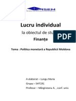 Lucru Individual Politica Monetara A RM