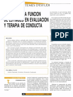 Estudio de La Funcion de Estimulo en Evaluacion y Terapia de Conducta