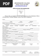 Admission Form