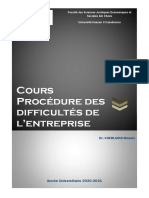 Cours Difficulté Des Entreprises