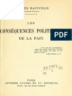Bainville Jacques - Les Conséquences Politiques de La Paix