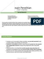 Pertemuan 8. Desain Penelitian - desain survey