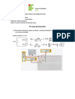 4º Lista de Exercício - Eletricidade - Divisor de Tensão