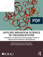 Applied Behavior Science in Organization - Consilience of Historical and Emerging Trend in OBM