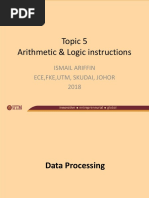 Topic 5 Arithmetic & Logic Instruction (ISMAIL - FKEUTM 2018)