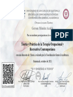 Gerson Méndez Acaljá: Teoría y Práctica de La Terapia Ocupacional y Recreativa Contemporánea