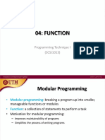 Modular Programming Technique with Functions
