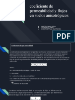 Coeficiente de Permeabilidad y Flujos en Suelos Anisotropicos