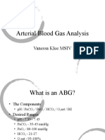 Arterial Blood Gas Analysis: Vanessa Klee MSIV