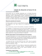 Informe Hidrológico Día Lunes 01-11-21