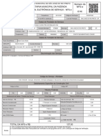 NFS-e de curso pré-vestibular com ISSQN de 2