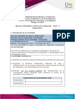 Guia de Actividades y Rúbrica de Evaluación Paso 3 - Diagnóstico