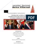 Teorias de Las Relaciones Internacionales Apliacadas A Los 3 Últimos Gobiernos Peruanos