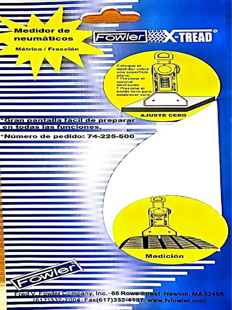 Manual del Profundímetro Neumáticos X-Tread | PDF | Neumático | Bienes ...