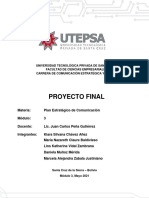 Informe Final Plan Estratégico de Comunicación de Envíos