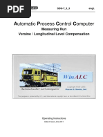 Automatic Process Control Computer: Measuring Run Versine / Longitudinal Level Compensation