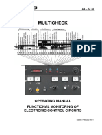 Multicheck: Operating Manual Functional Monitoring of Electronic Control Circuits