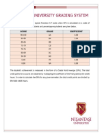 6 - SYSTEM OF GRADING Not Skalası