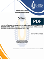 Certificado UNITINS análise resumos CEP