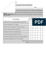 Evaluación afiche manipulación alimentos 3° básico