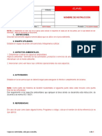 Formato para Instruccion de Trabajo