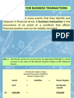 Accounting For Business Transactions