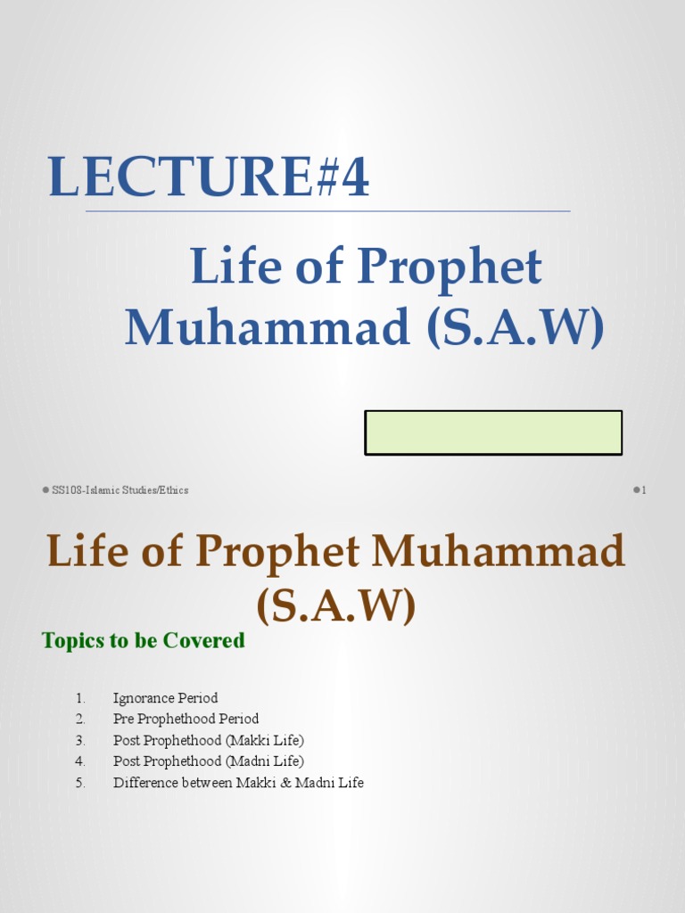 Life of Prophet Muhammad S.A.W | PDF | Muhammad | Medina
