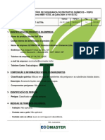 Ficha de Informações de Segurança de Produtos Químicos - Fispq Conforme NBR 14725, de Julho/2001 e 91/155 EC