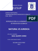 Natural Vs Juridica - Saul