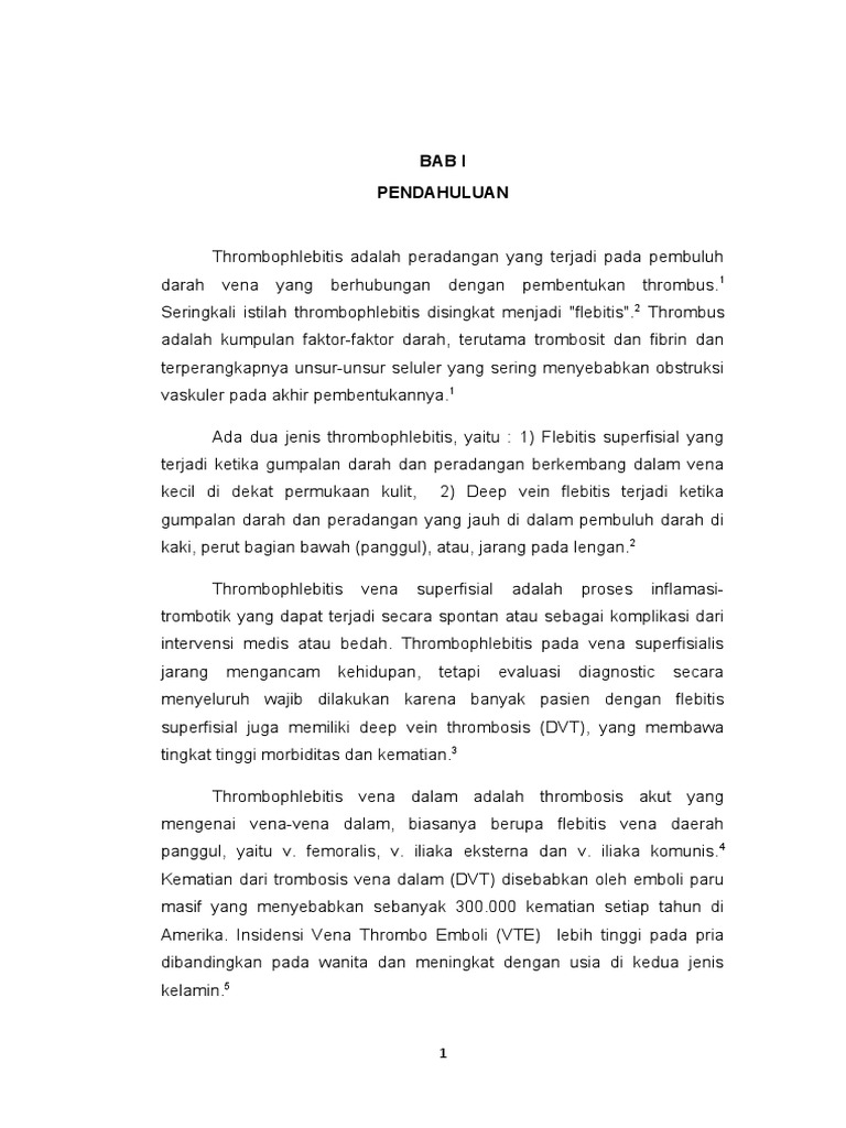 Referat Trombophlebitis Edit Baru Pdf