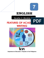 English: Features of Academic Writing