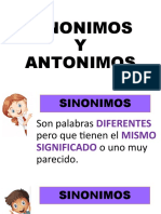 Sinonimos y Antonimos