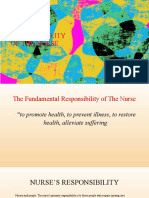 Responsibility of The Nurse