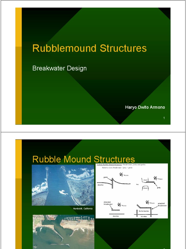 Rubble Mound Design | PDF | Beach | Concrete